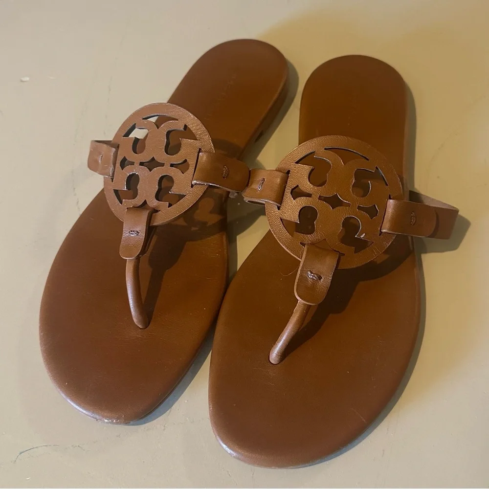 Tory Burch Tan Leather Sandals - Picture 1 of 1
